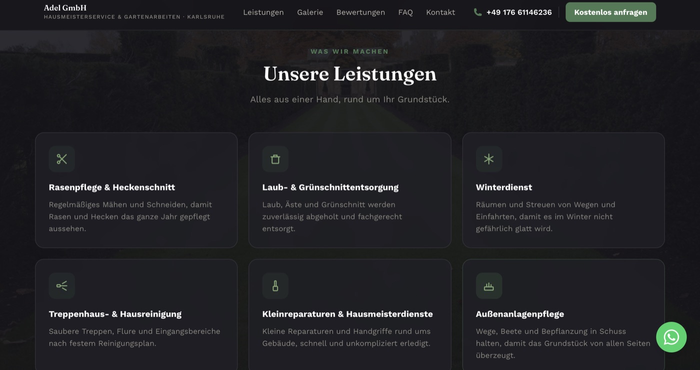 Adel GmbH, Leistungsübersicht